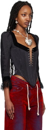 Dilara Findikoglu Black Mourning Corset