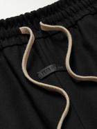 Fear of God - Logo-Appliquéd Virgin Wool-Gabardine Drawstring Shorts - Black