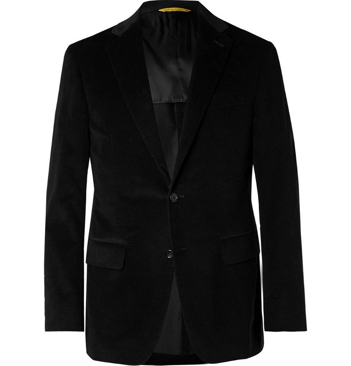 Photo: Canali - Black Kei Slim-Fit Cotton-Blend Corduroy Suit Jacket - Black