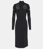 Elie Saab Lace-trimmed midi dress
