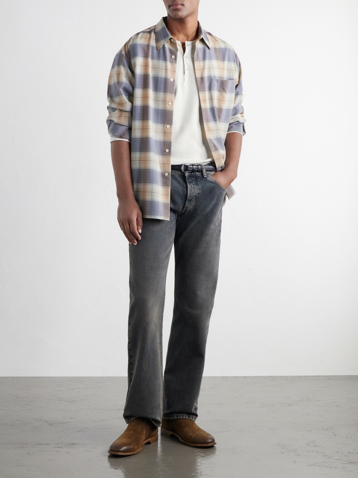 Jeanerica - Arrow Straight-Leg Jeans - Gray