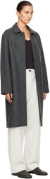 Studio Nicholson Gray Ria Wool Melton Overcoat