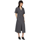 Eftychia Grey Front Slit Dress