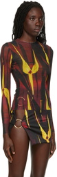 Louisa Ballou Red Printed Long Sleeve T-Shirt