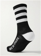 Café du Cycliste - Striped Cycling Socks - Black