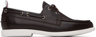 Thom Browne Brown Baby Calf Leather Boat Shoes