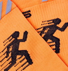 Off-White - Intarsia Stretch-Knit Socks - Orange