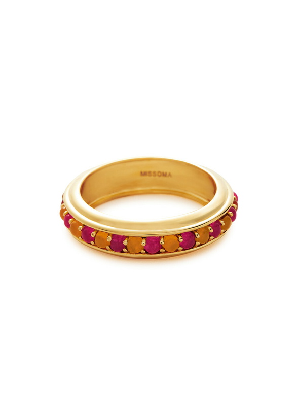 Photo: Missoma Hot Rox 18kt Gold-plated Vermeil Ring