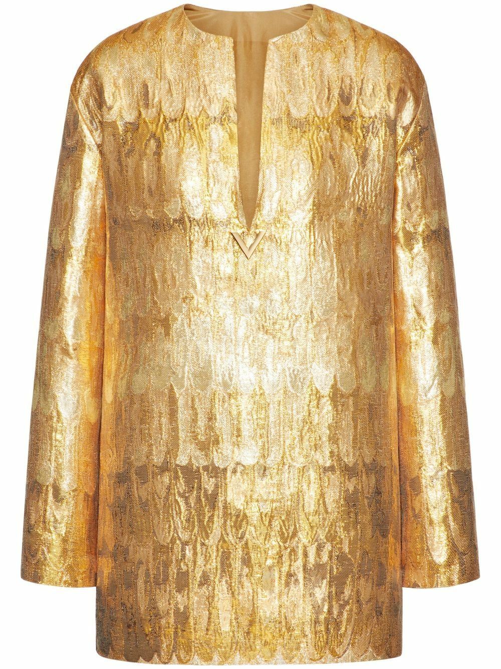 gold valentino dress Valentino Embellished Gold Ruffle Gown
