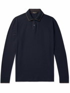 Loro Piana - Slim-Fit Stretch-Cotton Piqué Polo Shirt - Blue