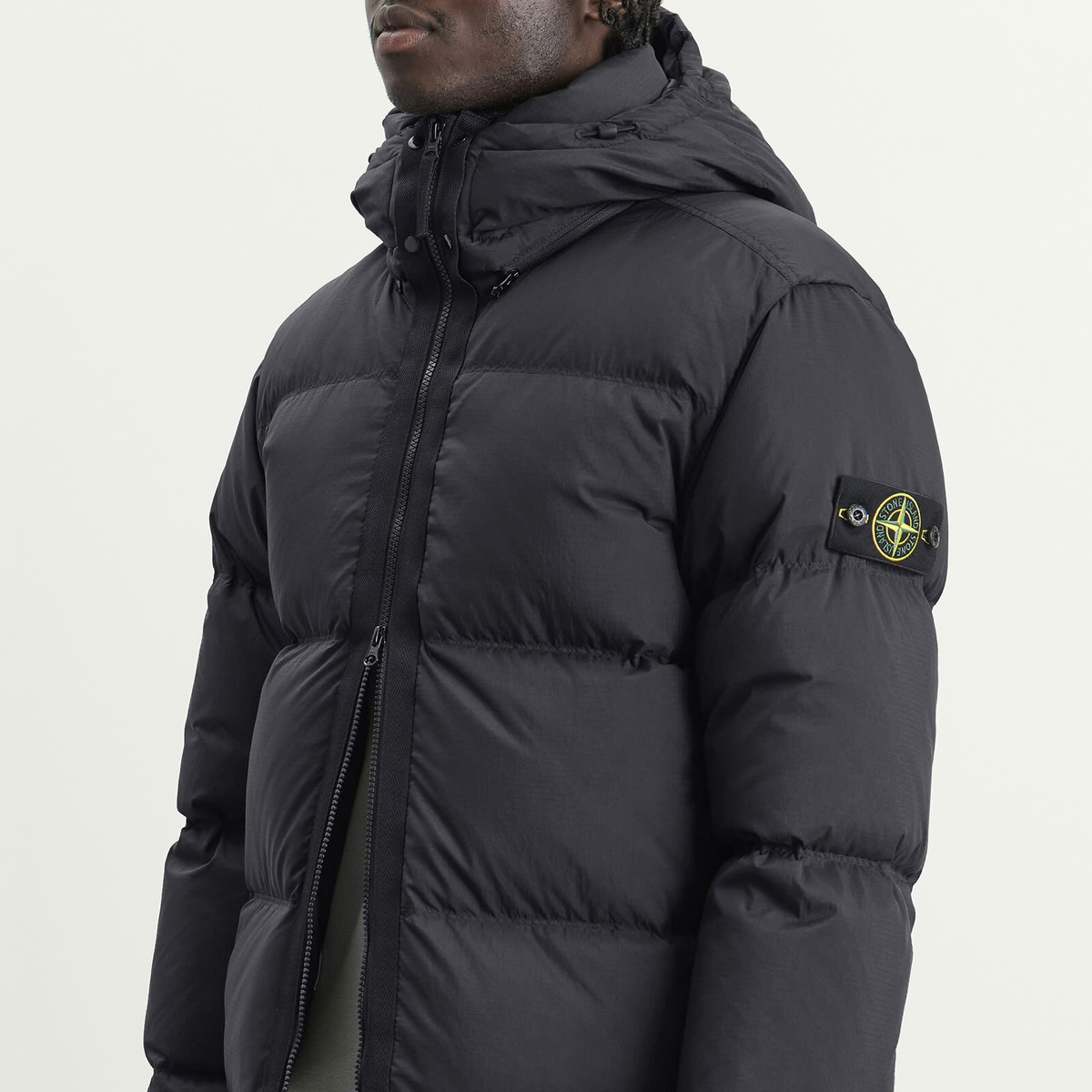 Stone Island Men's Matt Ripstop Cordura Down Jacket in Black