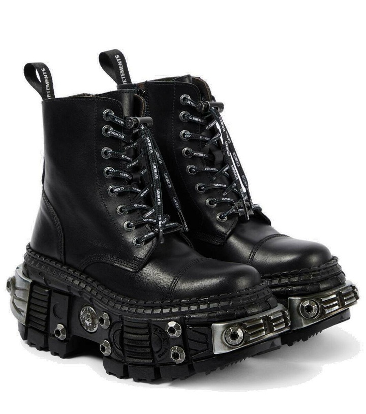 Photo: Vetements Destroyer leather combat boots