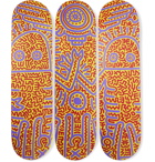 THE SKATEROOM - Keith Haring Set of Three Printed Wooden Skateboards - Multi