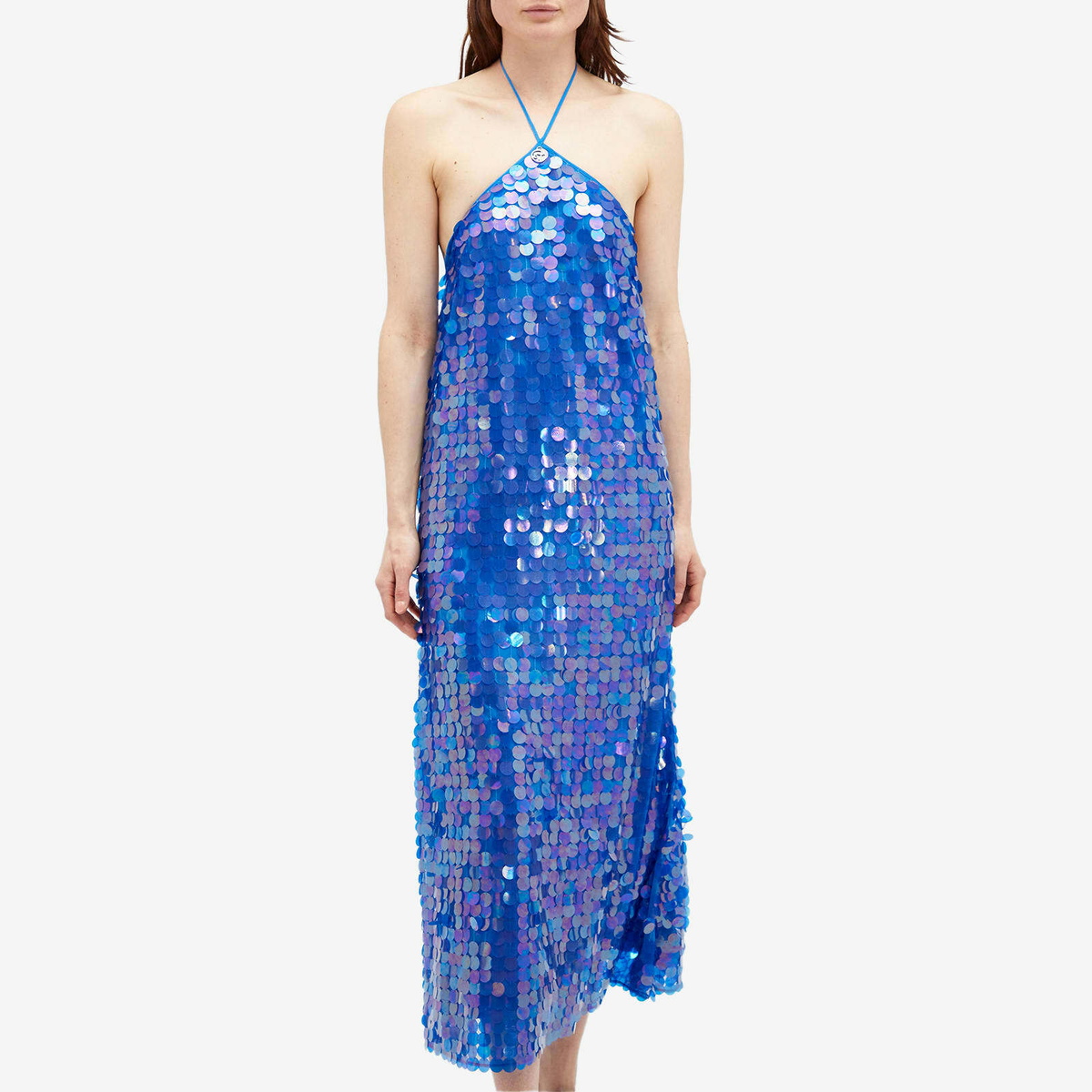 Saks Potts Women's Polly Sequin Dress in Deep Blue Sequins