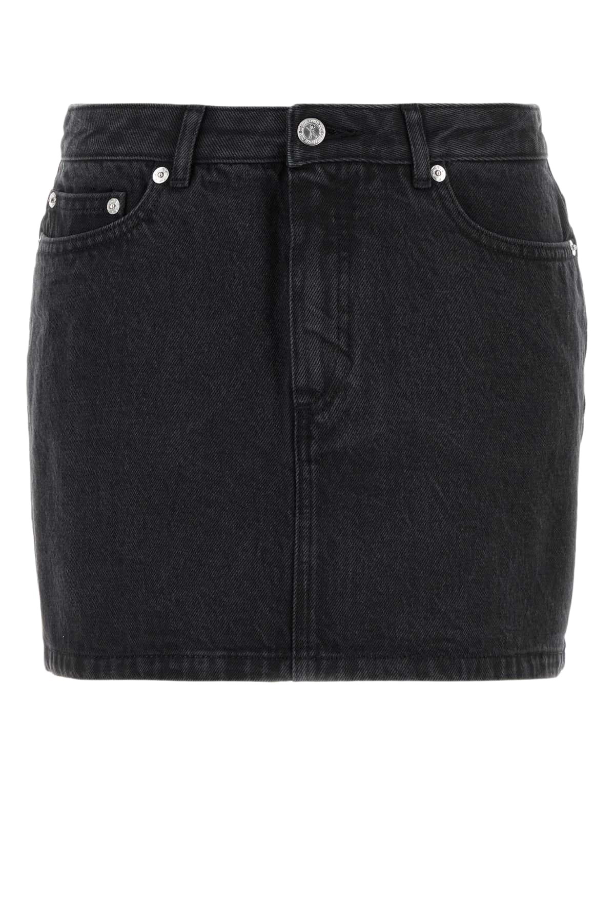 ミニスカート A.P.C. Black Denim Mini Skirt A.P.C. Lea denim skirt A.P.C.