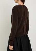 Lemaire Reversible Buttoned Wool and Cashmere-blend Jumper Dark Brown