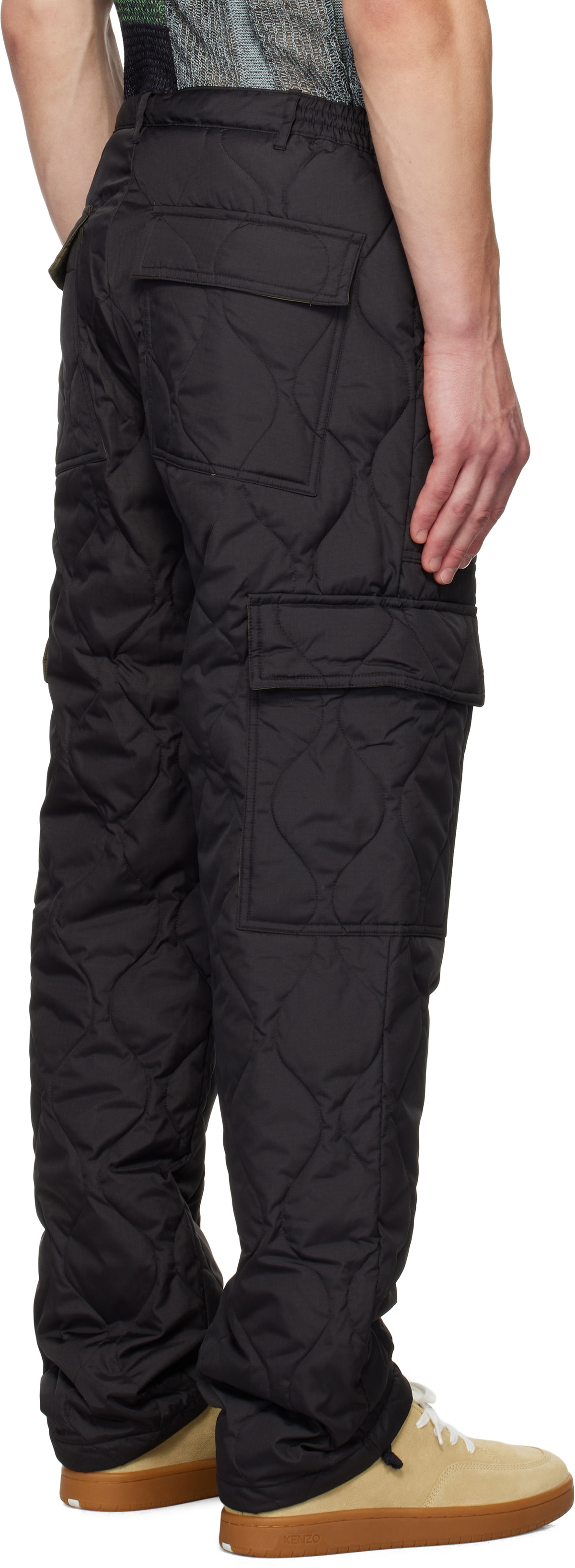 TAION Black Military Down Cargo Pants