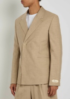 Jacquemus La Veste Melo Slubbed Linen-blend Blazer Beige