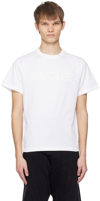 Photo: Mugler White Bonded T-Shirt