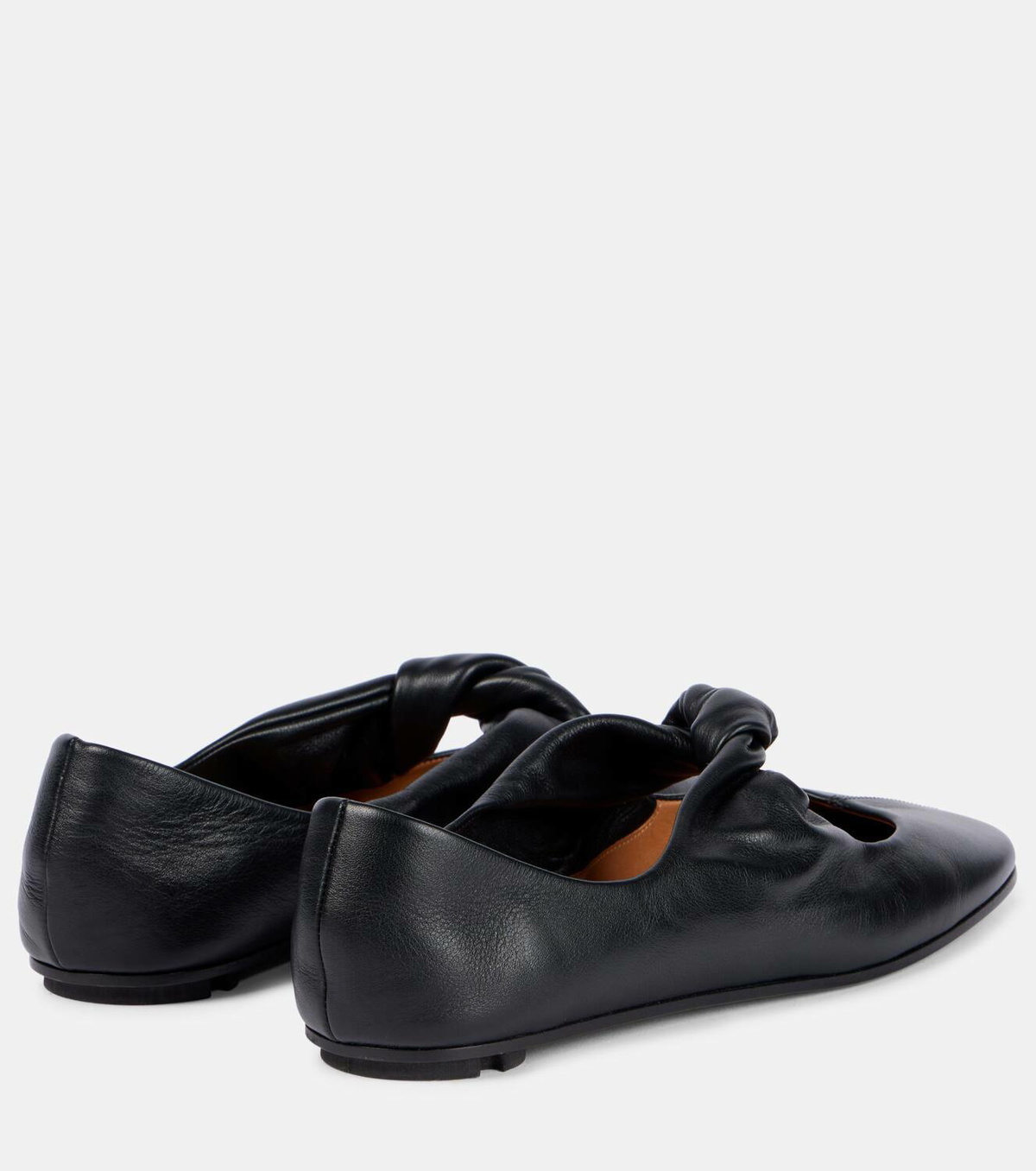 Alexander McQueen Bow-detail leather ballet flats