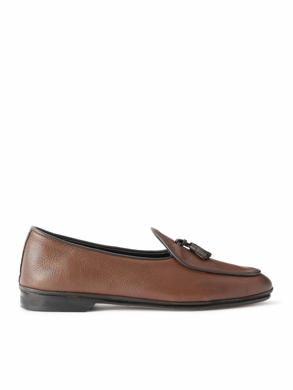 Rubinacci - Tasseled Full-Grain Leather Loafers - Brown
