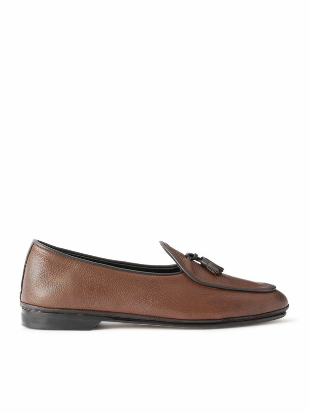 Photo: Rubinacci - Tasseled Full-Grain Leather Loafers - Brown