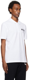 Moschino White Double Smiley Polo