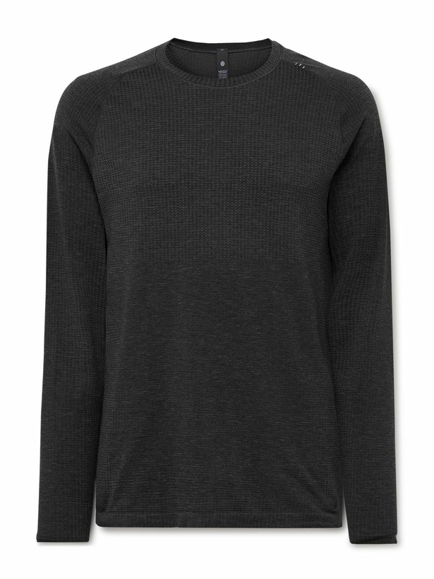 Photo: Lululemon - Metal Vent Tech Stretch-Mesh T-Shirt - Gray