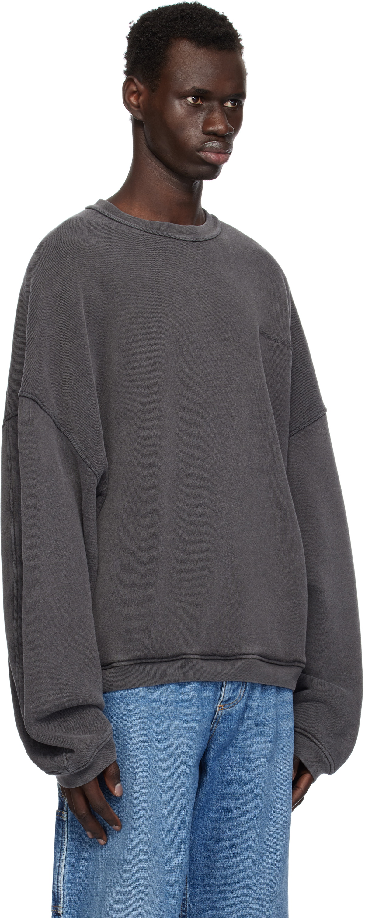 Alexander Wang Gray Logo Crewneck Sweatshirt