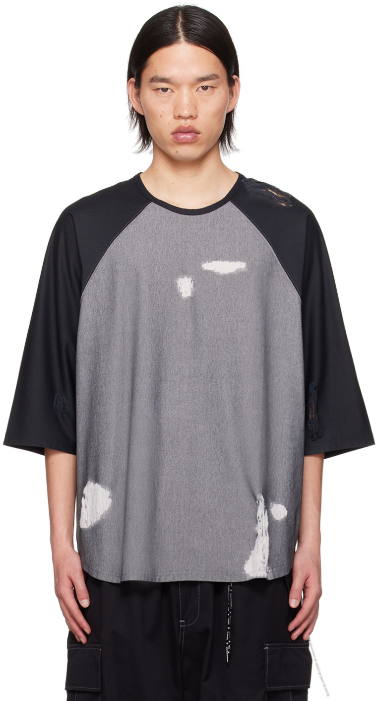 Photo: mastermind JAPAN Gray & Black Laddered T-Shirt