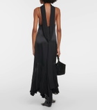 Khaite Candita lace-trimmed silk maxi dress