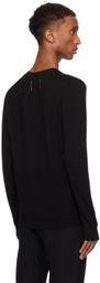 Reigning Champ Black Lightweight Merino Harry Crewneck Sweater