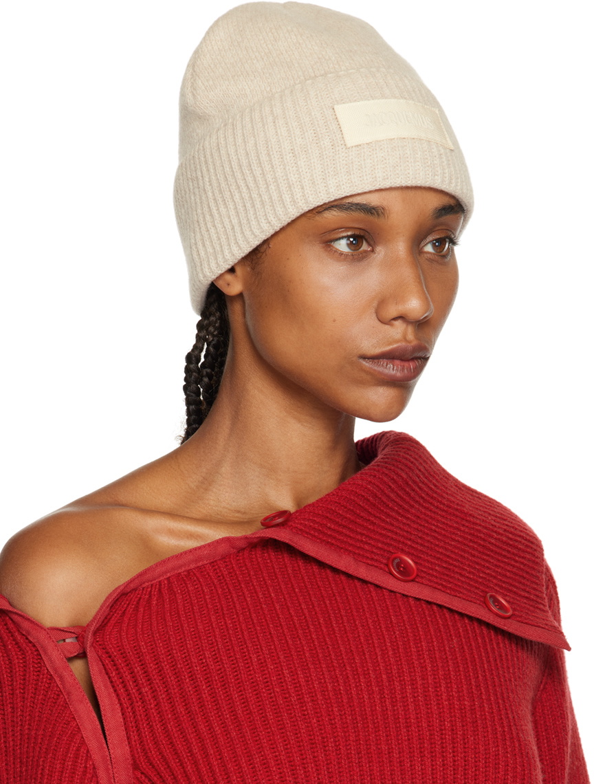 Jacquemus Beige Le Chouchou 'Le Bonnet Jacquemus' Beanie Jacquemus