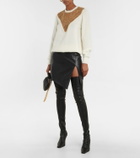 Costarellos Luna mohair-blend embellished sweater