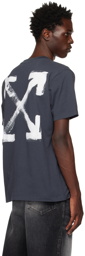 Off-White Navy Paint T-Shirt