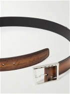 Berluti - Scritto 3.5cm Leather Belt - Brown