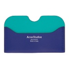Acne Studios Blue Logo Card Holder