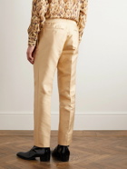 TOM FORD - Shelton Straight-Leg Cotton-Blend Suit Trousers - Gold