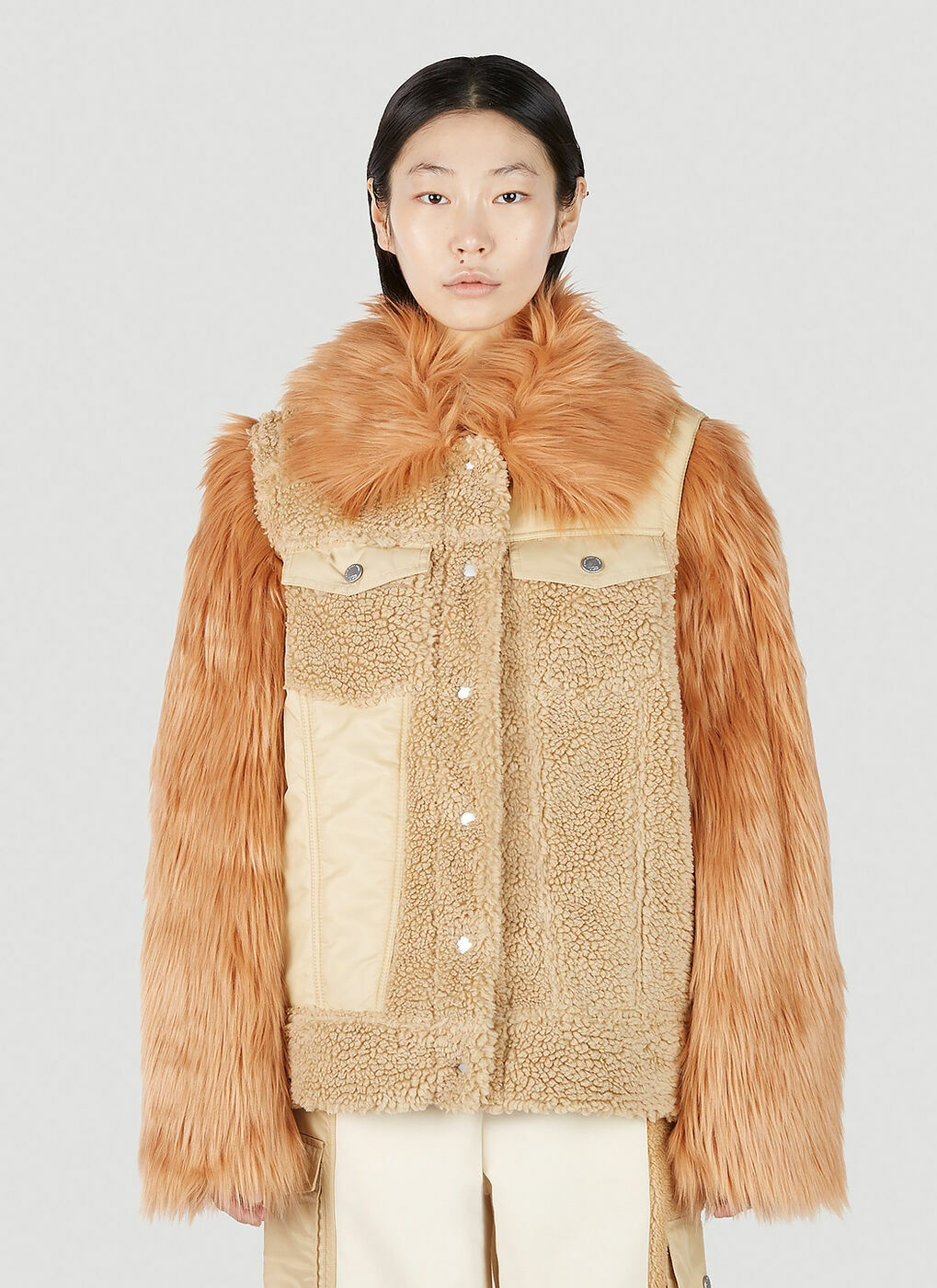 Feng Chen Wang QULITED PANEL COAT