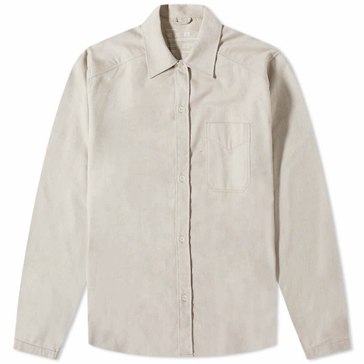 Photo: mfpen Men's Delivery Overshirt in Warm Grey