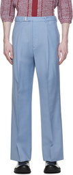 Lanvin Blue Wide-Leg Trousers