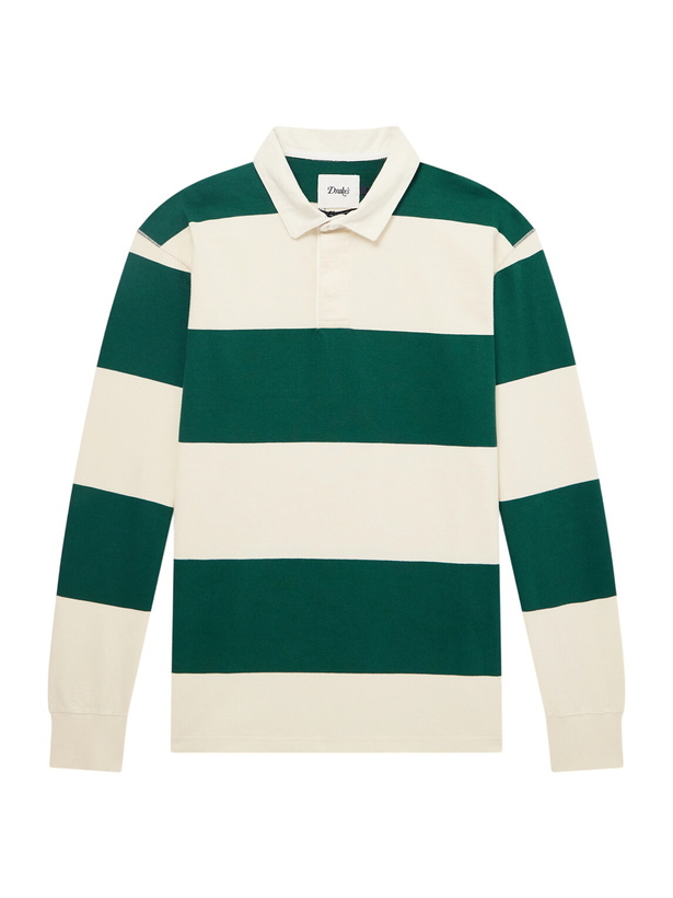 Photo: Drake's - Stripe Cotton-Jersey Polo Shirt - Neutrals