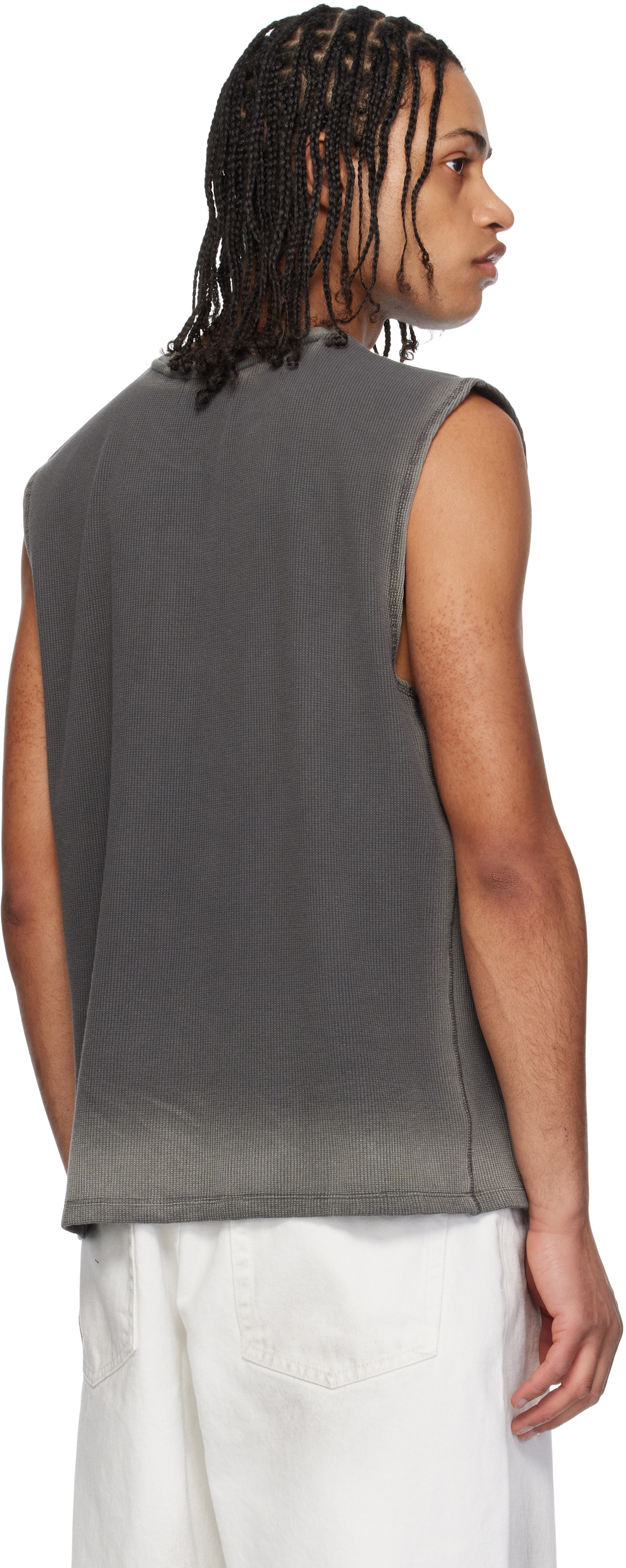 COOR Gray Faded-Wash Crewneck Tank Top