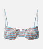 Faithfull Esterel checked bikini top