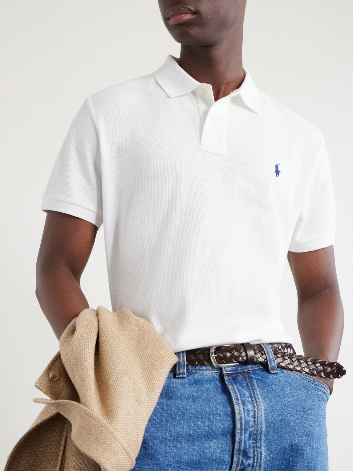 Polo Ralph Lauren - Logo-Embroidered Cotton-Piqué Polo Shirt - White