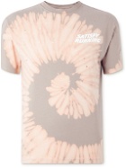 Satisfy - Distressed Logo-Print Tie-Dyed MothTech Cotton-Jersey T-Shirt - Gray