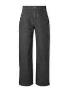 LOEWE - Straight-Leg Cotton Trousers - Gray