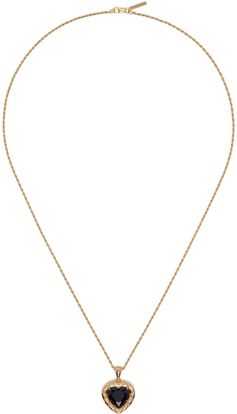 Photo: Ernest W. Baker Gold Heart Stone Necklace