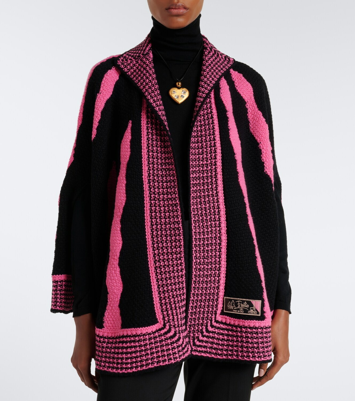Pucci Fiamme wool cape