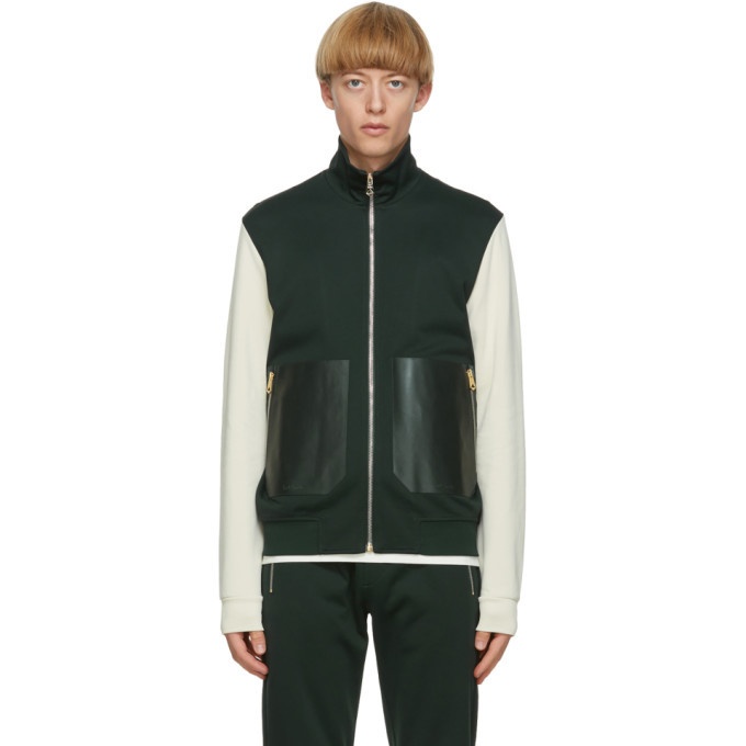 Photo: Paul Smith Green and Off-White Contrast Track Jacket